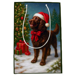 Sacola Para Presentes Média Feriado do American Water Spaniel
