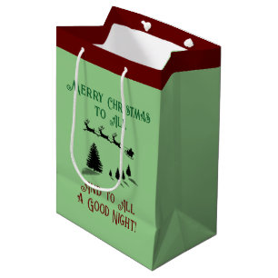 Sacola Para Presentes Média Feriado Noite Antes do Natal