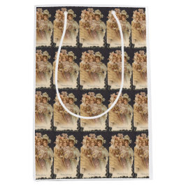 Sacola Para Presentes Média Feriado Vintage Vitoriano Gift Bag