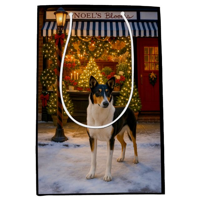 Sacola Para Presentes Média Férias do Collie Suave (Frente)
