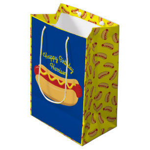 Sacola Para Presentes Média Festa de Aniversário de criança de Cachorro Quen