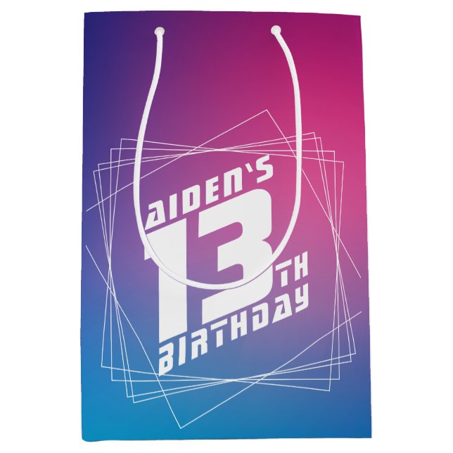 Sacola Para Presentes Média festa de aniversário do legal (Frente)