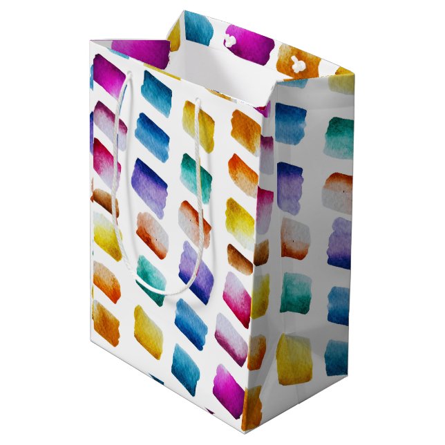 Sacola Para Presentes Média Festa de aniversário para crianças (Verso inclinado)