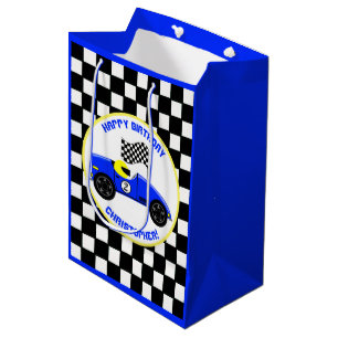 Sacola Para Presentes Média Festa de aniversário Personalizada do Tema do Carr