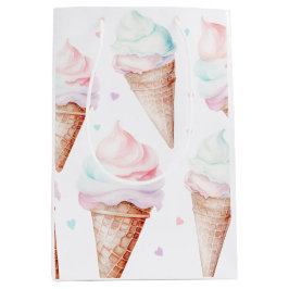 Sacola Para Presentes Média festa de aniversário sorvete