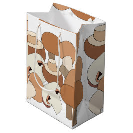 Sacola Para Presentes Média Festa de Coleta de Cogumelos Comestíveis