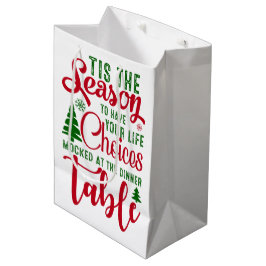 Sacola Para Presentes Média Festa de design de Natal