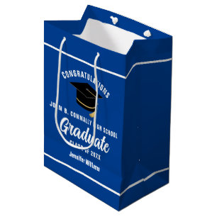 Sacola Para Presentes Média Festa de formatura Personalizada do Formando Branc