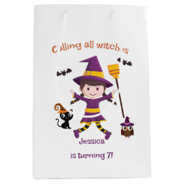 Sacola Para Presentes Média Festa De Halloween De Bruxas Bonitas Para Crianças