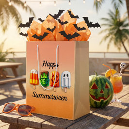 Sacola Para Presentes Média Festa de Halloween de Verão do Summerween