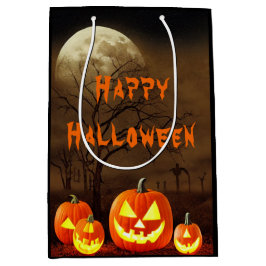 Sacola Para Presentes Média Festa de Halloween do Cachorro