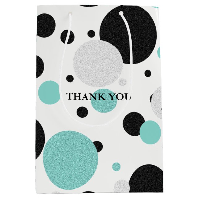 Sacola Para Presentes Média Festa de instalação do Chá de casamento de Bolinha (Frente)