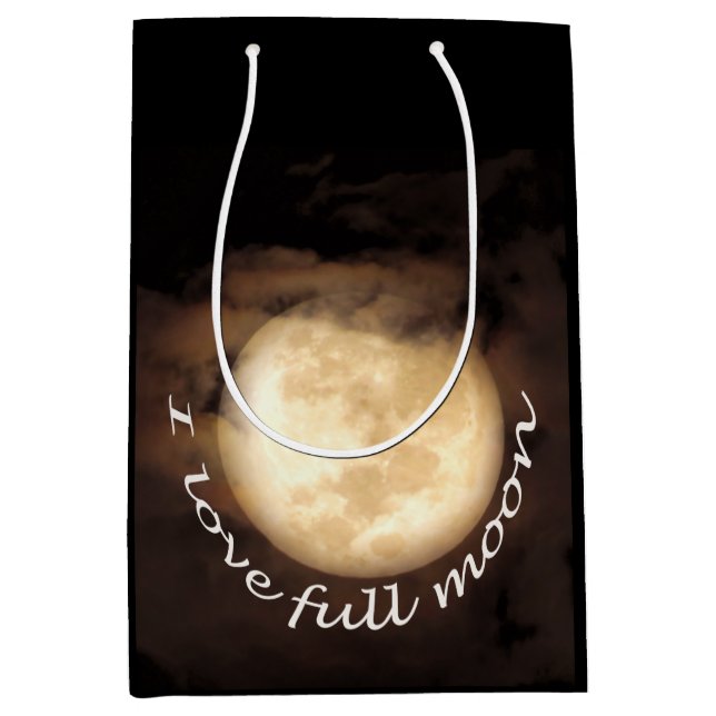 Sacola Para Presentes Média Festa de lua de cheio em Koh Phangan (Frente)