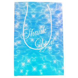 Sacola Para Presentes Média Festa de Piscina das ondulações de água Festa de p