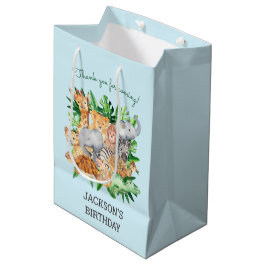 Sacola Para Presentes Média Festa de primeiro aniversario Selgle Safari