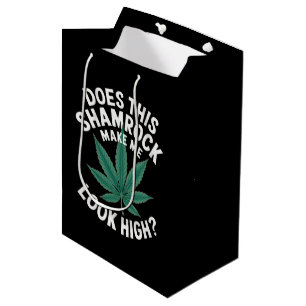 Sacola Para Presentes Média Festa Divertida do Dia de São Patrício para os Rap