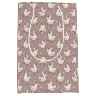 Sacola Para Presentes Média Festa do Ganso Bobo – Design Excêntrico de Anivers