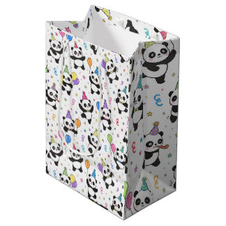 Sacola Para Presentes Média Festa do Panda