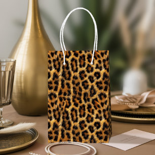 Sacola Para Presentes Média Festa Safari com Estampa de Leopardo ID1153