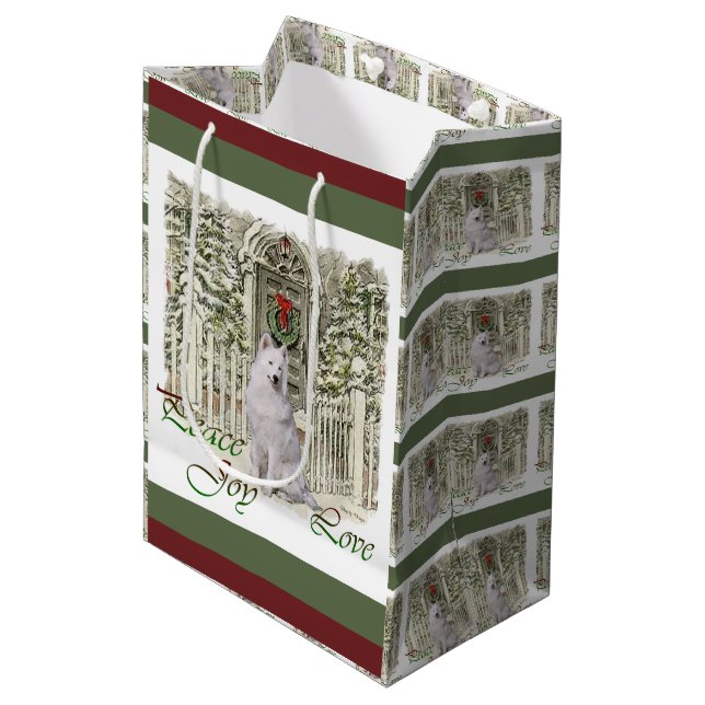 Sacola Para Presentes Média Festa Samoiada (Frente inclinada)