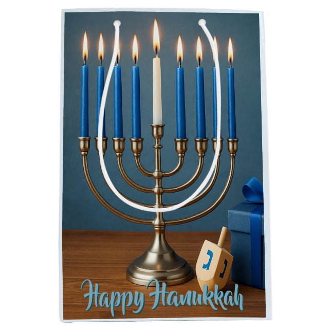 Sacola Para Presentes Média Festival of Lights and Joy (Frente)