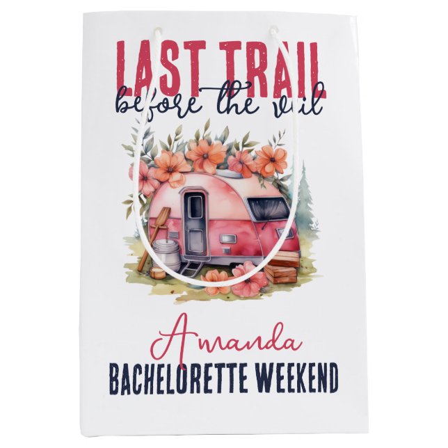 Sacola Para Presentes Média Fim de Semana da Festa de Despedida de Solteira no (Frente)