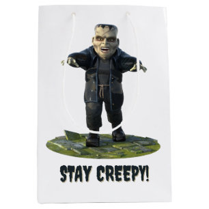 Sacola Para Presentes Média Fiquem Assustados! Monstro de Frankenstein
