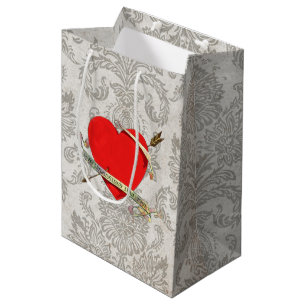 Sacola Para Presentes Média Fita 1901 e seta de Heartwith dos namorados do