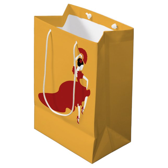 Sacola Para Presentes Média Flamenco Dancer Gift Bag (Frente inclinada)