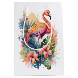 Sacola Para Presentes Média Flamingo Gift Bag