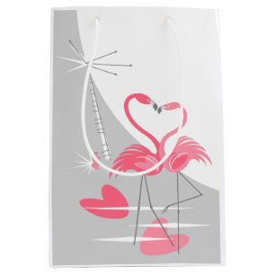 Sacola Para Presentes Média Flamingo Love Large Moon Medium
