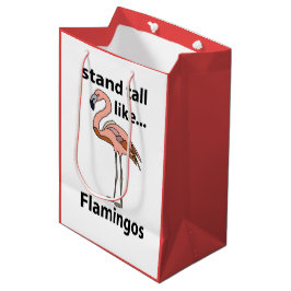 Sacola Para Presentes Média Flamingos São Altos Como Flamingos Flamingo