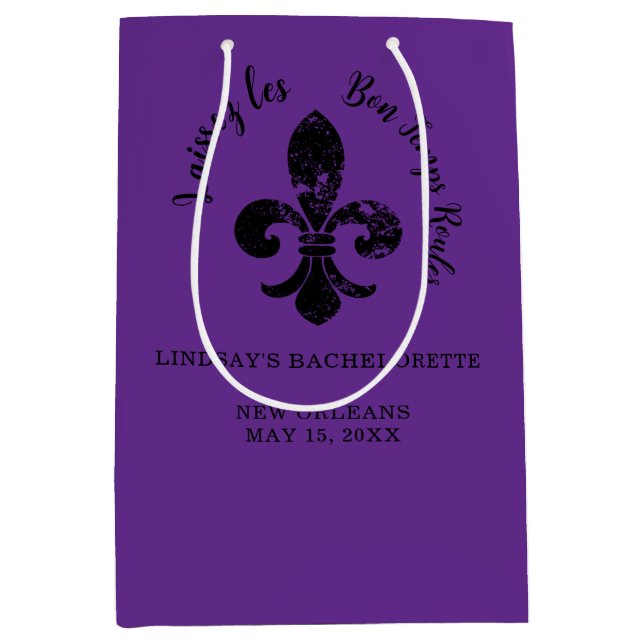 Sacola Para Presentes Média Fleue De Lis Bachelorette Gift Bag (Frente)
