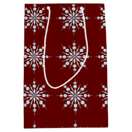 Sacola Para Presentes Média Flocos de neve