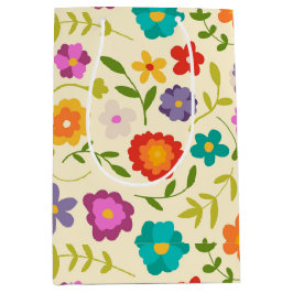 Sacola Para Presentes Média Flor