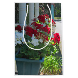 Sacola Para Presentes Média Flor Box Geraniums - Martha's Vineyard