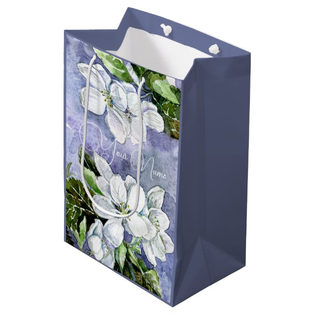 Sacola Para Presentes Média Flor de macieira (Frente inclinada)