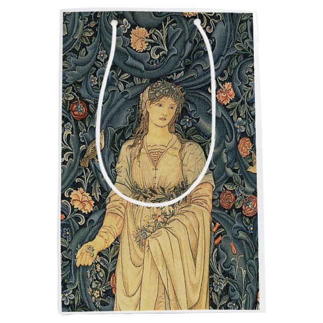 Sacola Para Presentes Média Flora antiga de William Morris (Frente)