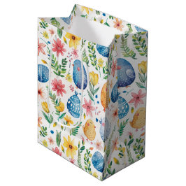 Sacola Para Presentes Média Florada de Primavera Páscoa 3