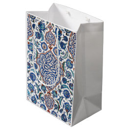 Sacola Para Presentes Média Floral Antigo Otomano Iznik