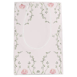 Sacola Para Presentes Média Floral Bonito