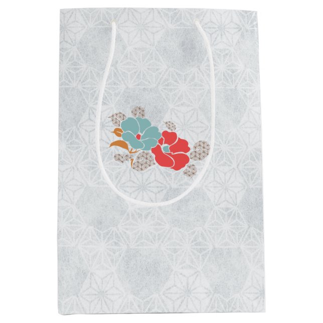 Sacola Para Presentes Média "Floral Elegance" Collection (Frente)