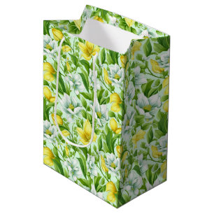 Sacola Para Presentes Média Floral Gift Bag