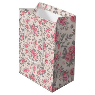 Sacola Para Presentes Média Floral Luxury