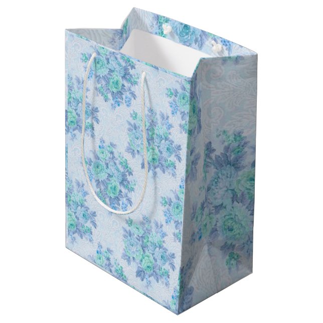 Sacola Para Presentes Média Floral Luxury (Verso inclinado)