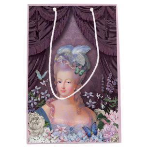 Sacola Para Presentes Média Floral roxo de Marie Antoinette