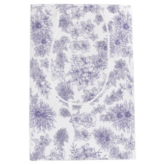 Sacola Para Presentes Média Floral Sombrio e Temperamental | Linha Botânica Ro