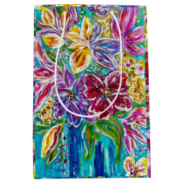 Sacola Para Presentes Média Floral todo saco de presentes