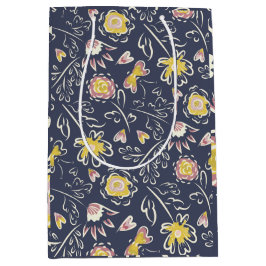 Sacola Para Presentes Média Floral Whirlwind