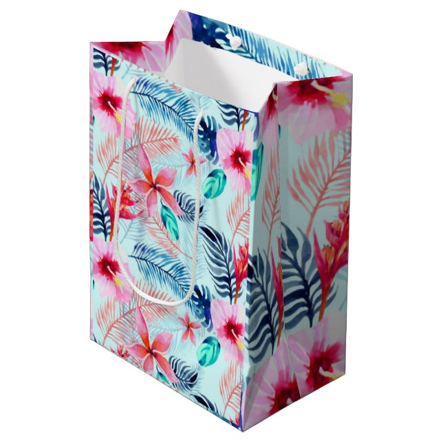 Sacola Para Presentes Média Flores (Frente inclinada)